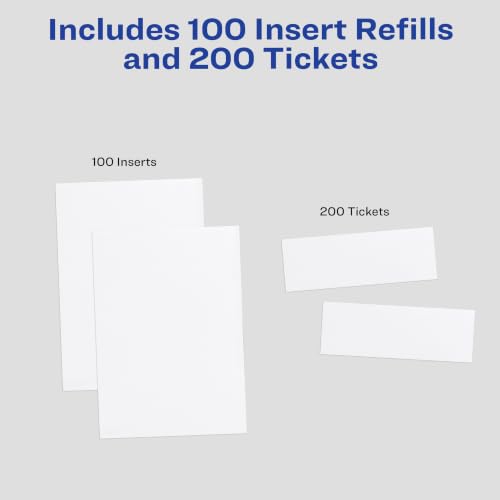 Avery Name Badge Inserts 6 x 4.25 in, 100 White Inserts (Variation: 100 inserts)