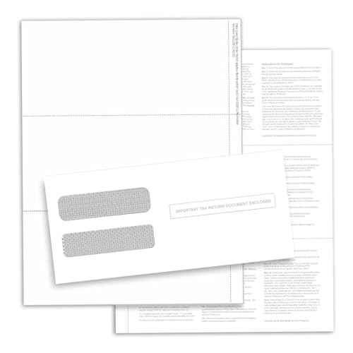 NextDayLabels - W-2 3-Up Employee Tax Forms, Instructions on Back" for 2025, for Laser/Inkjet Printer. Compatible with QuickBooks and Accounting Software ETC. (Pack of 100 Sheets & Envelopes)