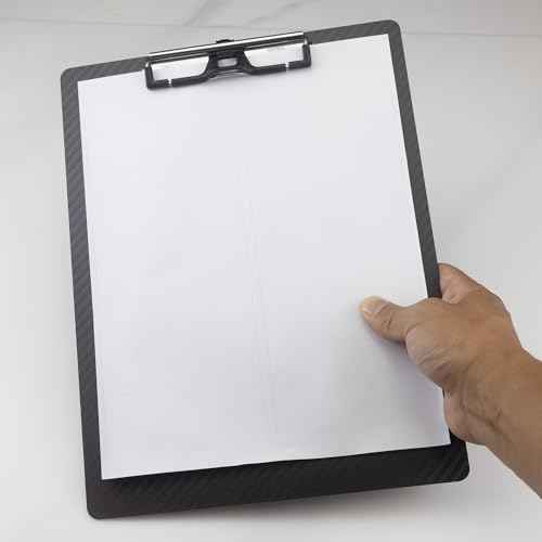 Carbon Fiber Clipboard with Pen Holder,Dry Carbon Fiber Clipboard with 304 Stainless Steel Low Profile Clip,3k Twill Carbon Fiber Clip Board 8.5¡¿11 A4 Letter Size