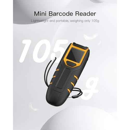 Inateck Barcode Scanner Wireless,Portable Bluetooth Barcode Scanner with Screen,1D 2D QR Code Scanner Kabellos 2.4GHz,Handscanner with APP and SDK, BCST-47