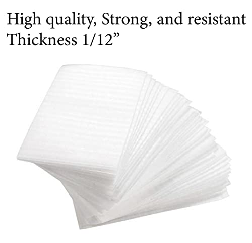 ALIN 50 Pack Thickened Foam Pouches 7.5x12 Inch, Reusable Bubble Wrap