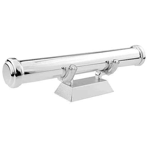 silver scroll holder with stand for wedding decoration, metal Brackets birth certificate holder for baby keepsake gift, silver poster storage tube, graduation diploma scroll case display stand