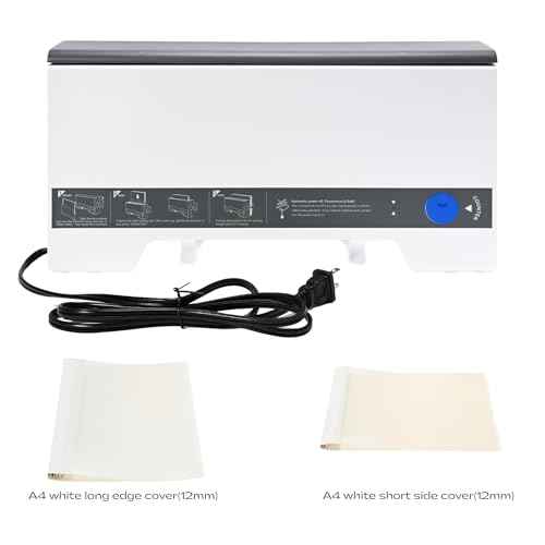 Generic Thermal Cinch Binding Machine, 12 Inch Thermal Book Binder, A4 Thermal Binding Machine with 15 Book Spines for DIY Notebook Journal Photo Document, Integrated Cooling Function