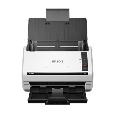 Epson DS-530X Color Duplex Desktop Document Scanner with 45ppm, 100-Page ADF, USB, Twain & ISIS Drivers