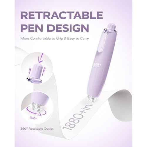 Four Candies Refillable Retractable White Correction Tape, 4PCS Smooth White Pull-Out Tape with 4 Extra Refills, Easy to Use Applicator for Instant Corrections for Office, School Supplies (Purple)