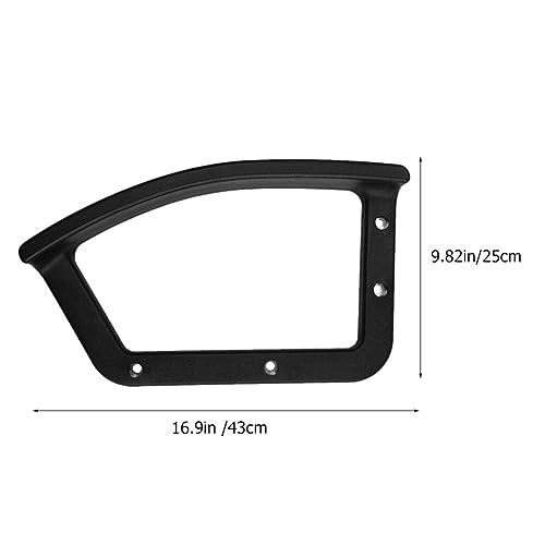 Chair Armrest Accessories Replacement Set 2Pcs Black Plastic Slanting Angle Office Chair Arm Rest Circles for Comfortable Support and Easy Installation