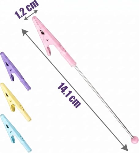 Multicolor Metal Alligator Clips Set for Office & Crafts, 14.1cm - Tustao