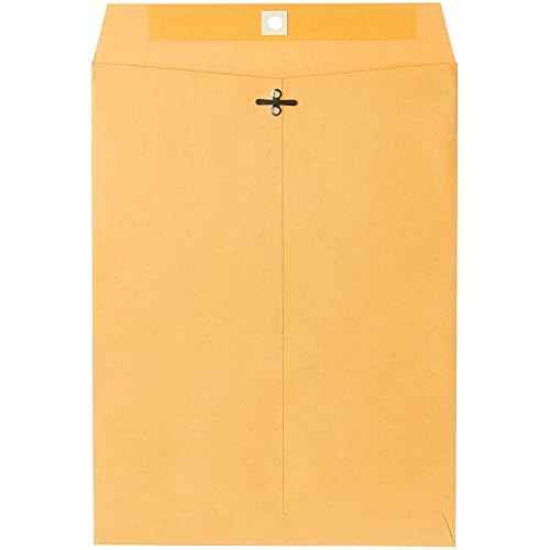 Mead Envelopes, 9" x 12", Clasp Closure, Brown Kraft All-Purpose 24-lb Paper Mailing Envelopes, 20 Count (76020)