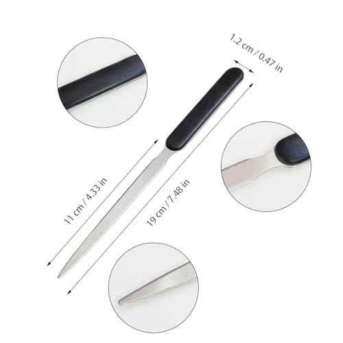 4 Pcs Letter Opener, Stainless Steel Letter Opener Knife, Stainless Steel Hand Envelope Slitter, Stainless Steel Envelope Openers, Lightweight Mail Slitters Letter Knives, Office Letter Opener