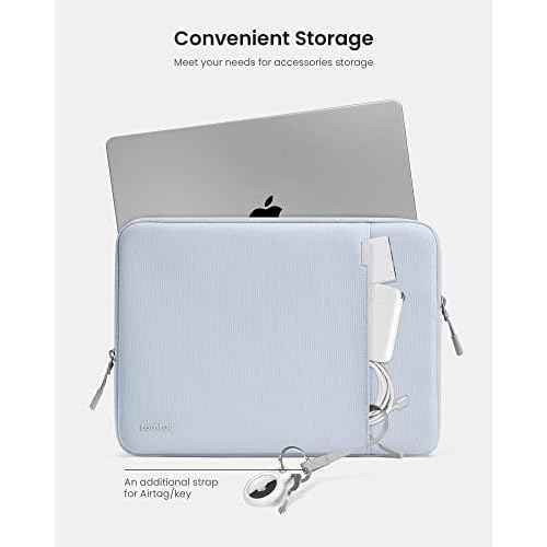 tomtoc 360¡Æ Protective Laptop Sleeve for 13-inch New MacBook Air M4/A3240 2025, M3/A3113, M2/A2681 M1/A2337 A2179 A1932, 13-inch MacBook Pro M2/A2686 M1/A2338, Water-Resistant Computer Case Bag