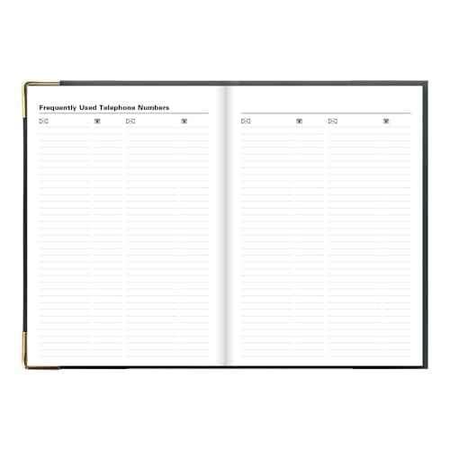 Letts of London¢ç 2026 Classic Weekly Appointment Book and Planner, 12 Months, January to December, Gold Corners, A5 Size, 8.25" x 5.875", English, Black (C32XBK-26)