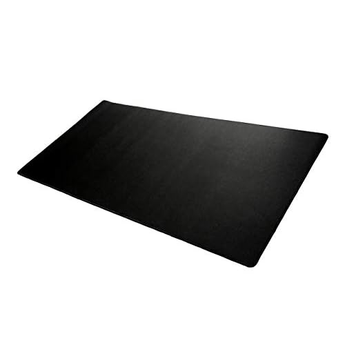 Mega Size Gaming Mouse Pad - Anti Slip Rubber Base - Stitched Edges - Large Desk Mat - 48" x 24" x 0.16" (Mega, All Black/No Logo)