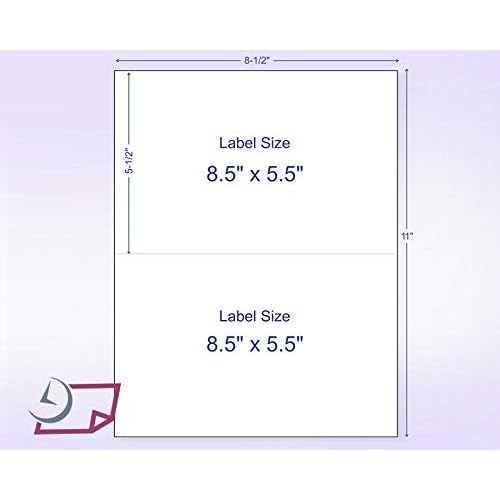 NextDayLabels - 500 White 5-1/2" x 8-1/2" Laser/Ink Jet Labels, Strong Adhesive, USPS, FedEx, UPS Shipping Labels