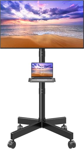 ELIVED Mobile TV Stand for 23-60" TV, VESA 400x400, Tilt, 77 Lbs Load