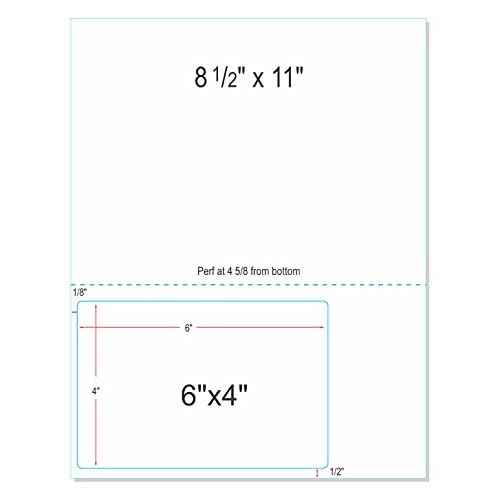 NextDayLabels - 8-1/2" x 11 24# Integrated Label Form with a 6x4 on Bottom Left (500)