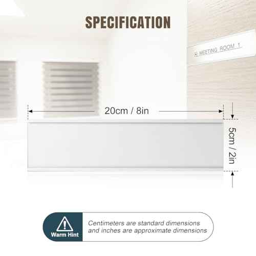 Lenink 6 Pack Name Plate Holder, Wall Mount Office Door Name Plate Holder for Meeting Room, Business Department, Warning Area 8¡± X 2¡± (Silver)