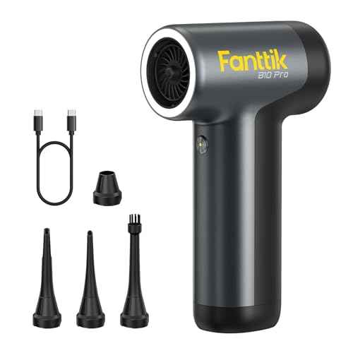 Fanttik B10 Pro Electric Air Duster, 110000RPM Brushless Motor, Compressed Air Duster, Mini Blower with One-tap Booster, 3 Gears Adjustable, Electric Duster for PC, Keyboard, Electronics and Workbench