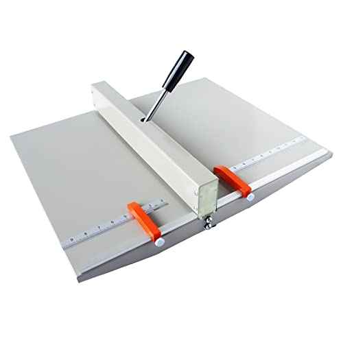 TECHTONGDA Manual Creaser 18Inch 460mm Creasing Machine, Manual Scoring Machine, Paper Creaser for Cardstock, Invitations, Heavy Duty Creaser Machine with Adjustable Creasing Width & 2 Magnetic Block