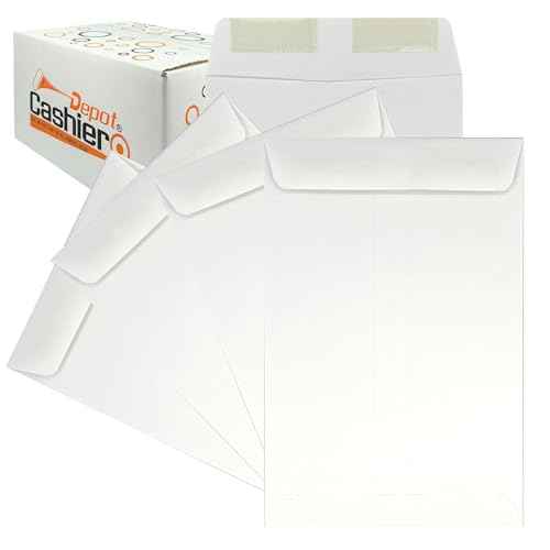 500 Cashier Depot - 6" x 9" Catalog Envelopes ? Open End ? Sturdy 24lb White Wove ? Gum Flap Closure ? Professional Mailing & Document Storage, 500 Count