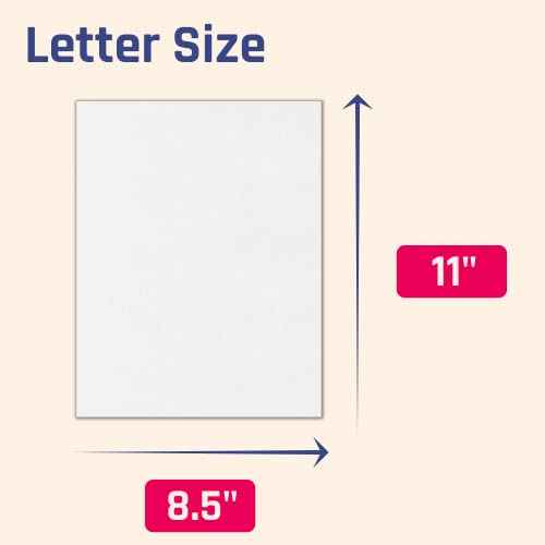 20 Sheets, 130 lb (350 gsm) - Thick Heavy White Cardstock, Heavyweight Cardboard Paper - 8.5 x 11 inches