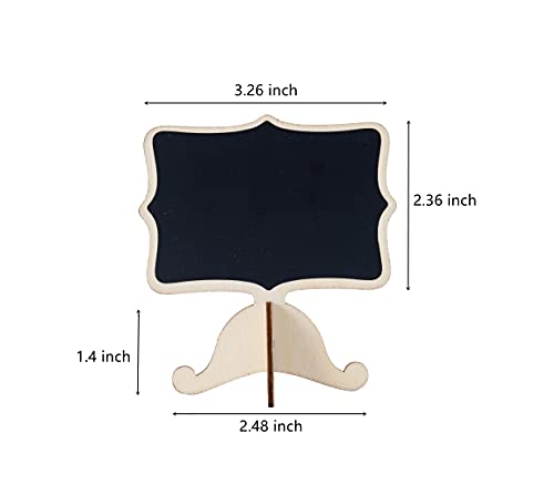 Reusable 20 Pcs Mini Chalkboard Signs with Easel & 12 Water-Based Chalks