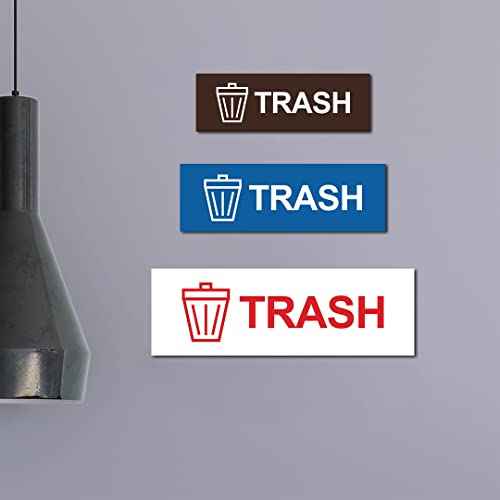 Basic Trash Sign (Black) - Medium 5 Pack