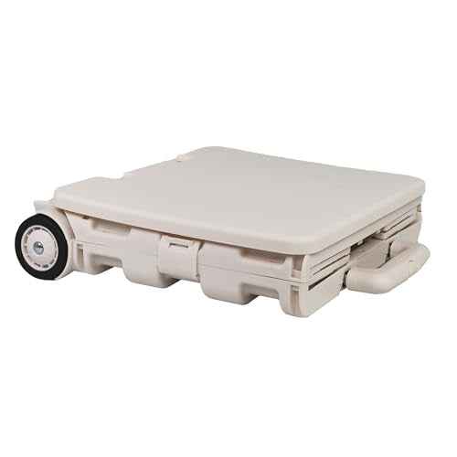 Everything Mary Collapsible Plastic Rolling Cart for Crafts & Hobby Supplies, Ivory