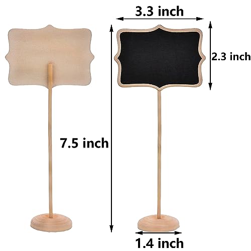 20PCS Mini Chalkboard Signs with Replacement Stickers for Food Labels & Party Decor