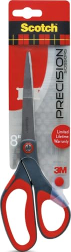 Scotch 8-Inch Precision Scissors for Fabric, Paper & Photos - Left/Right Hand