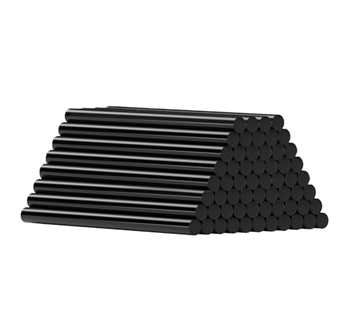T TOVIA Black Mini Glue Sticks 0.27” x 4” - 60 Pack, All Temperature