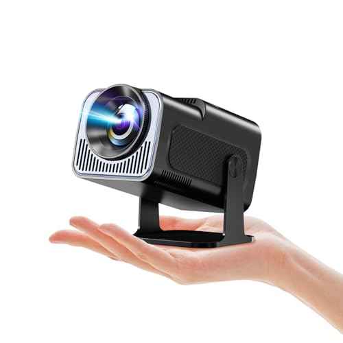 ¡¼180¡Æ-Rotation Adjustable Stand¡½HIPPUS Smart Mini Projector with WiFi and Bluetooth,1080P Portable 4k Outdoor Portable Projector,300ASIN LM,Support 2.4G/5G Wi-Fi6, BT5.2 With Android 11,Black.