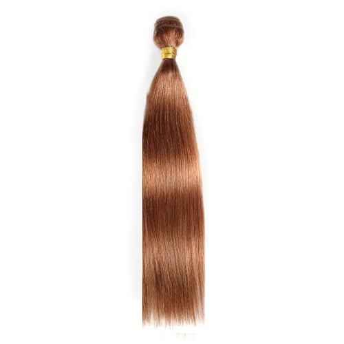 #30 Brown Bundles Straight Bundles Human Hair 28 Inch Light Brown Straight Bundle Unprocessed Brazilian Virgin Weave Hair 1 Bundle 50 Gram Per Bundle