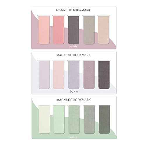 15 Pieces Bookmark, Magnetic Bookmarks for Women, Men, Book Lovers, Page Markers for Students Teachers Reading (Misty, Ocean, Emerald)