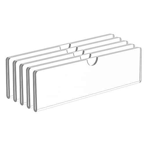 Acrylic Wall Name Plate Holder, Door Plate with Adhesive Tapes, Clear Sign Holder Frame, 2"x8", 5 Pack