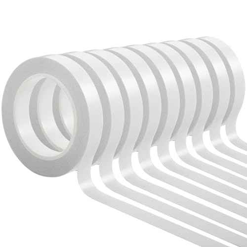 9 Rolls Double Sided Tape for Crafts, Strong Double-Sided Tape, Scrapbook Tape, Double-Sided Adhesive Tape for Arts, Card Making, Scrapbooking Supplies, Gift Wrapping (0.4 in X 26.25Ft)