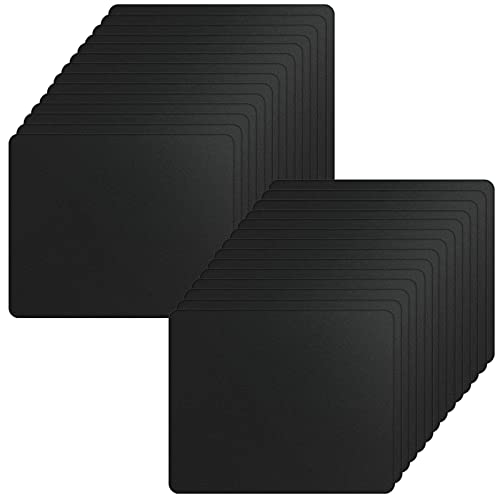 Crtiin 50 Pack Mouse Pad Bulk Computer Mouse Pad Gaming Mousepad for Computers, Laptop, Back to School Office Graduation Gifts with Non Slip Rubber Base(7.09 x 8.66 Inch,Black)