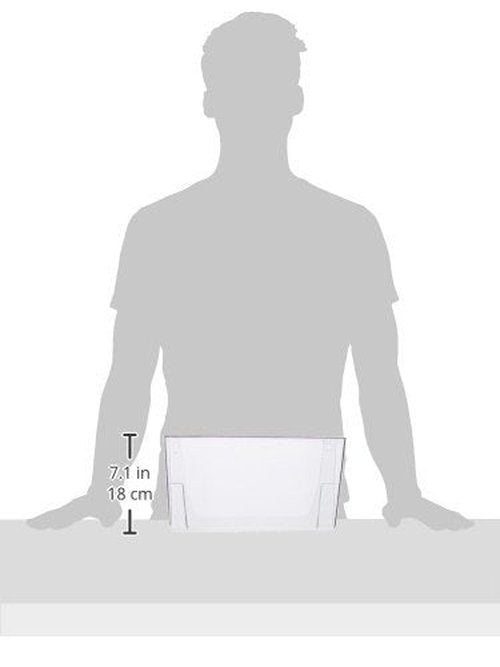 Deflecto Wall Pocket, 1 Compartment, 13 x 4 x 7", Clear