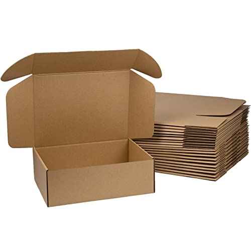 12x9x4 Inches Shipping Boxes, Brown Corrugated Cardboard Boxes for Small Bussiness, Pack of 20