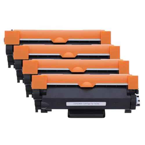 TN760 TN760K TN 760 4 Pack Black Toner Cartridge Compatible with Brother DCP-L2550DW, HL-L2325DW, HL-L2350DW, HL-L2370DW, HL-L2370DW XL, HL-L2379DW, HL-L2390DW, HL-L2395DW Series