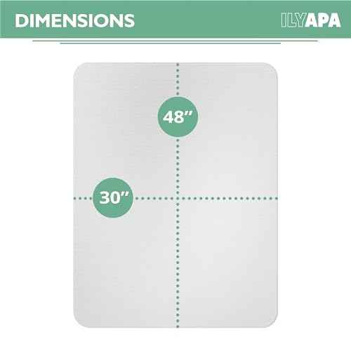 Ilyapa Office Chair Mat for Hard Floors 2 Pack 30" x 48" Heavy Duty Clear, PVC Chair Mat for Hardwood and Tile Floors, Home or Office Protection