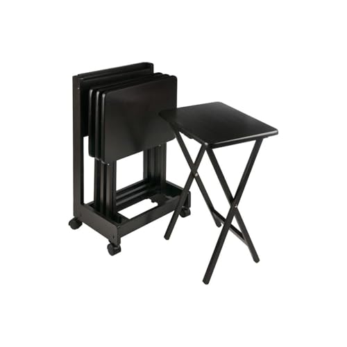 HomeStock Vintage Vogue Folding Snack Table Set – Sturdy Foldable Dining Sofa Tables