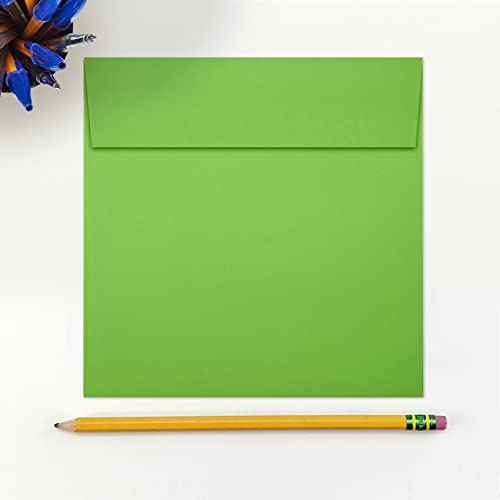 LUXPaper Square Invitation Envelopes | Peel & Press | 6" x 6" | Limelight Green | 80lb. Text | 250 Qty