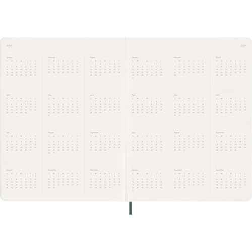 Moleskine 2026 15-Month Essential Planner, Soft Cover, Weekly Vertical, XXL (8.5" x 11"), Myrtle Green, 144 pages