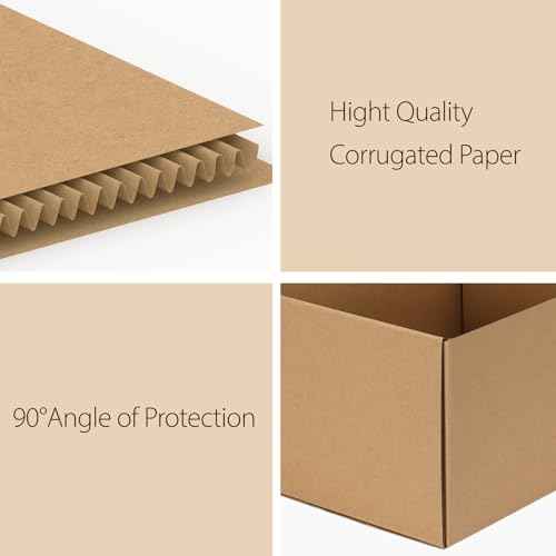 RLAVBL 12x9x6 Shipping Boxes Set of 15, Brown Corrugated Cardboard Mailer Box for Packing, Mailing, Business