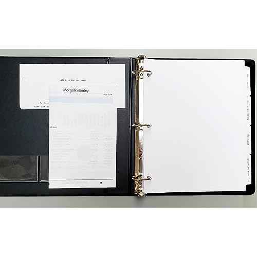 Estate Planning Portfolio 3-Ring Binders ? Leather Like Feel with Gold Debossed Title. Dividers and Sheet Protectors Included (Estate Planning Portfolio, Navy, 2" Capacity)