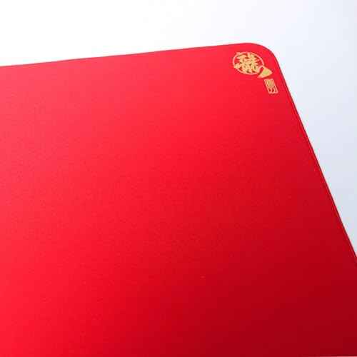 ESPTIGER Mouse Pads Shan Hai Series Tang Dao Loong Special Edition (480 x 400 x 4mm) Standard Size SlimFlex Base Delicate Blended Composite Flat Woven Fiber Large Cloth Gaming Mousepad ? Red