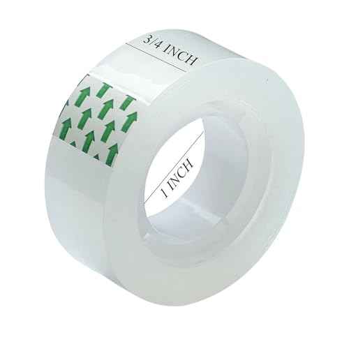 12 Rolls Clear Tape Refill - Tear by Hand, Transparent Tape Rolls for Dispenser, 3/4" x 1000 inch