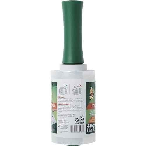 Duck Brand Stretch Wrap Roll, Clear, 5 inches by 1000 feet, 285849, Set of 4