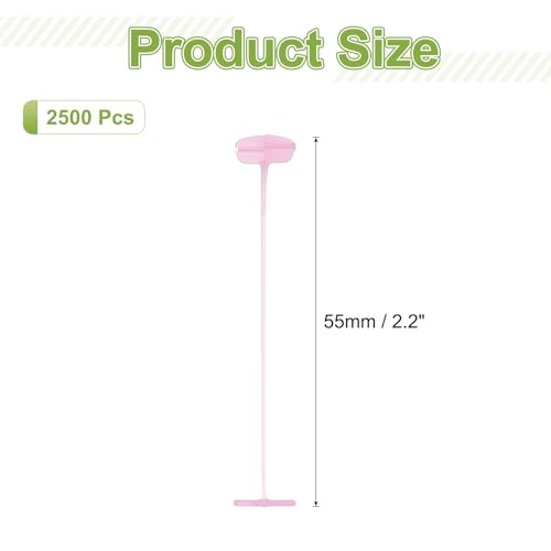 MECCANIXITY Pink 2500 Pcs Tagging Gun Fasteners 2.2" Wide