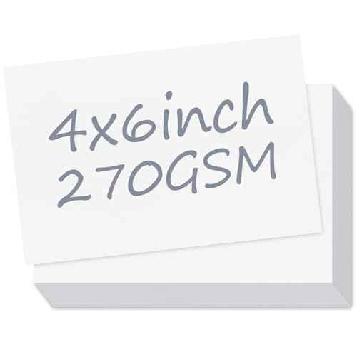 Utron 110 Sheets 4x6 Cardstock, 270 GSM Blank Postcard Paper, Matte White Printable Postcards for Making blank Index cards, Wedding Invitation cards, Thankyou Cards